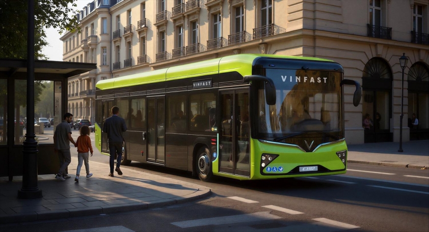 Xe buýt điện VinFast EB 8 và EB 12