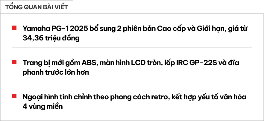 Yamaha PG-1 2025 phiên bản mới