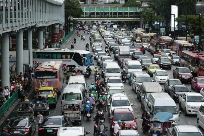 Xe máy lưu thông tại Bangkok