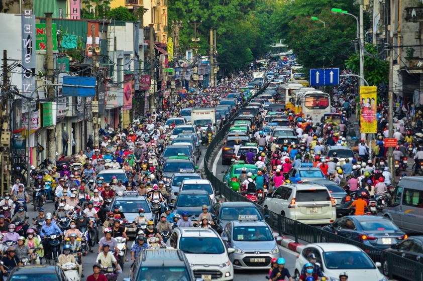 Giao thông Hà Nội đông đúc