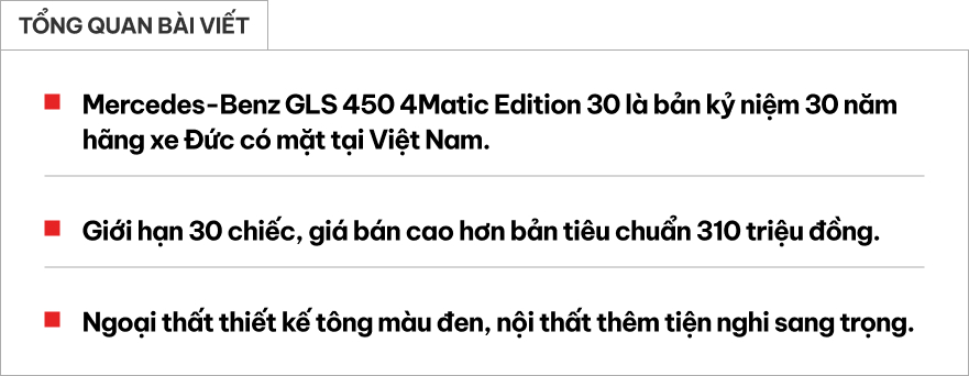 Mercedes-Benz GLS 450 Edition 30 trong lần ra mắt