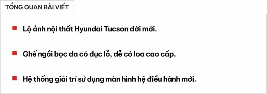 Nội thất Hyundai Tucson thế hệ mới