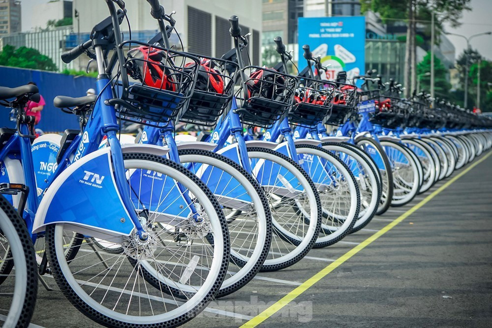 Xe đạp công cộng đang được triển khai trên nhiều tuyến phố Hà Nội